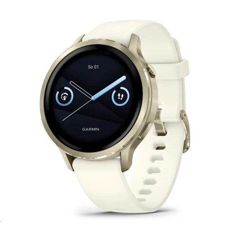 Garmin Venu® 4 - 41 mm Lunar Gold / Bone silikonový řemínek