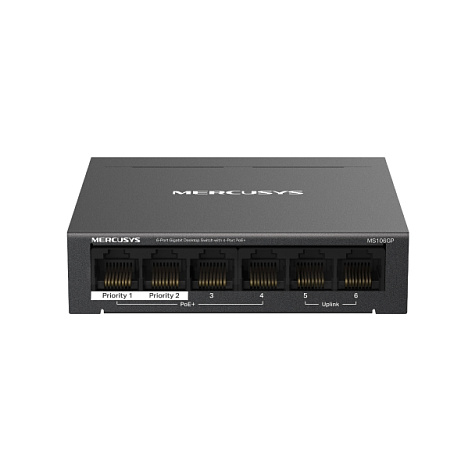 Mercusys MS106GP 6xGb desktop switch 4xPoE+