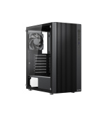 1stCOOL skříň GAMER 4, Mid tower, AU, USB 3.0, USB-C, 2x120mm, průhledná bočnice, bez zdroje, černá
