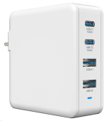 Viking nabíječka USB GaN 100W, podpora PD3.0 a QC4+, bílá