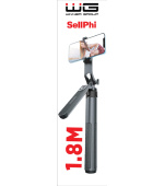 WG - Selfie tyč WG 7, Selfie tyč + tripod + teleskopický GoPro stojan, bluetooth, černá