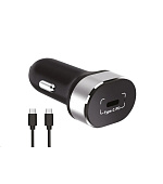 WG - Autonabíječka 1x USB-C, PD 20 W, + kabel Type-C na Type-C, černá