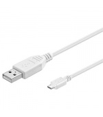 PremiumCord Kabel micro USB 2.0, A-B 5m, bílá