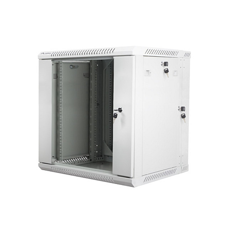 LANBERG RACKOVÁ SKŘÍŇ 19" DVOUDÍLNÁ NÁSTĚNNÁ 12U/600X600 (FLAT PACK) ŠEDÁ