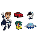 Garett Charms Neo Set 1 - set ozdobných pinů do řemínku