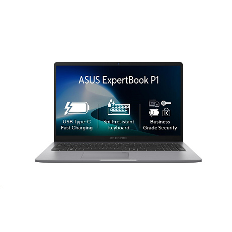 ASUS NTB ExpertBook P1 (P1503CVA-S72963X), Core 5 210H, 15.6" 1920 x 1080, 16GB, 512GB SSD, Intel, W11 Pro, Gray