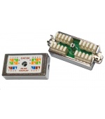 Spojovací box FTP Cat6A narážecí, stříbrná