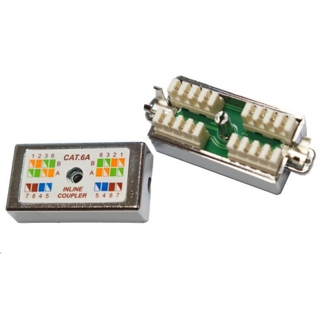 Spojovací box FTP Cat6A narážecí, stříbrná
