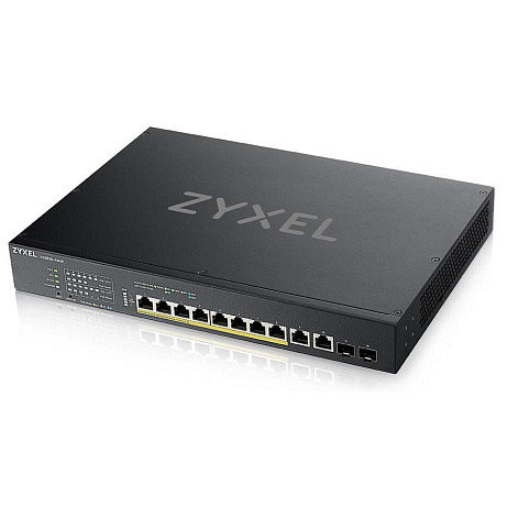 Zyxel XS1935-12HP, 8-port 90W Multi-Gigabit Smart Managed PoE++ 400Watt 802.3bt Switch, 2x 10GbE, 2 SFP+ Uplink, hybrid
