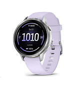 BAZAR - Garmin Venu® 4 - 41 mm Silver / Periwinkle silikonový řemínek - Poškozený obal (Komplet)