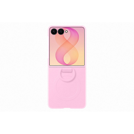 Samsung Silikonový magnetický kryt s držákem na prst pro Galaxy Z Flip8, Pink