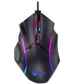 C-TECH Herní myš Akali, 12800 DPI, RGB podsvícení, USB, Černá