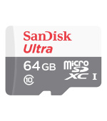 SanDisk MicroSDXC karta 64GB Ultra (R:100/W:100 MB/s, UHS-I, C10) + adaptér