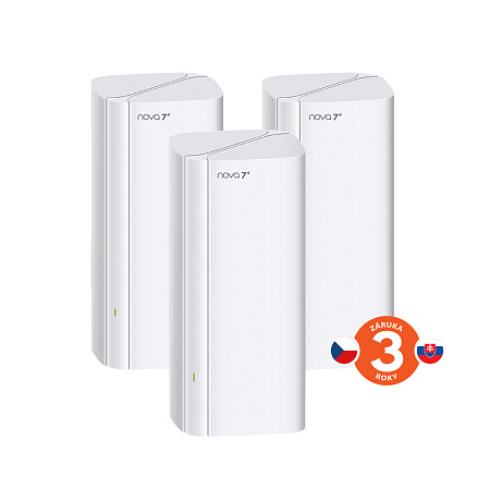 Tenda Nova ME3 Pro (3-pack) WiFi 7 BE3600 Mesh Gigabit system, router, 9x GLAN/GWAN, VPN, CZ app