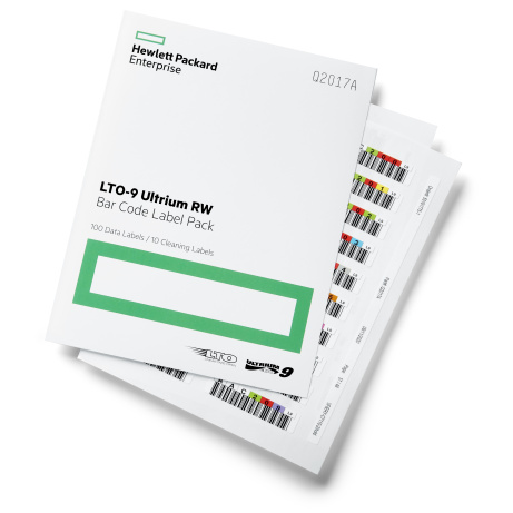HPE LTO-9 Ultrium RW Bar Code Label Pack (Q2017A) (100 data labels, 10 cleaning labels)