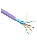 FTP kabel PlanetElite, Cat5E, drát, LS0H, Dca, fialový, 305m