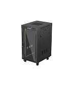 19" VOLNĚ STOJÍCÍ RACKOVÁ SKŘÍŇ 22U 600X800 ČERNÉ SKLENĚNÉ DVEŘE LANBERG (PLOCHÉ BALENÍ) V2