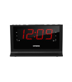 Orava RBD-612 radiobudík, LED displej, FM rádio, záložní napájení, SNOOZE, SLEEP, buzení rádiem, černá