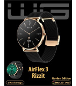 WG - Chytré hodinky WG AirFlex3 Rizz It, dámské, 2x řemínek, zlatá