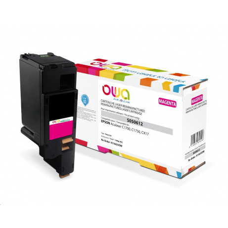 OWA Armor toner pro EPSON AL C1700, C1750, CX17, 1400 Stran, C13S050612, červená/magenta