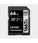 Lexar SDXC Pro 1667X UHS-II U3 R250/W120 (V60) 64GB