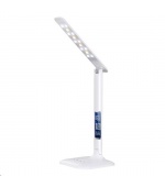 Solight LED stmívatelná stolní lampička s displejem, 6W, volba teploty světla, bílý lesk
