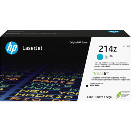 HP W2141Z, cyan toner. kazeta HP LaserJet 214Z