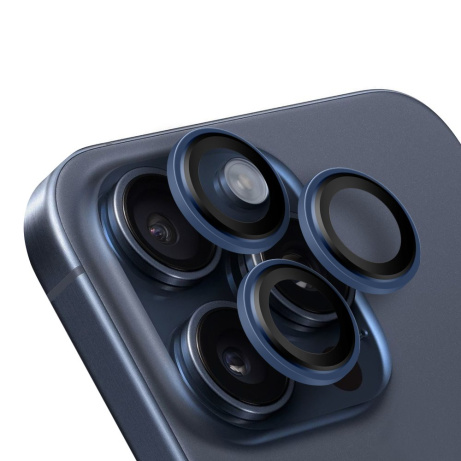 OBAL:ME Ochrana Čoček pro Apple iPhone 15 Pro/15 Pro Max Blue Titanium