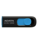 ADATA Flash Disk 128GB UV128, USB 3.1 Dash Drive (R:90/W:40 MB/s) černá/modrá