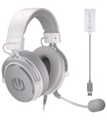 ENDORFY Sluchátka Viro Plus USB Onyx White, 3.5mm jack, USB, bílá