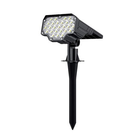 Venkovní solární LED světlo VIKING D26/650lm/2200mAh/3 režimy/IP65/instalace-zem i zeď