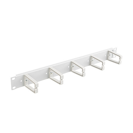 19" PANEL PRO SPRÁVU KABELŮ S 5 PLASTOVÝMI DRŽÁKY 1U TYP B ŠEDÝ LANBERG