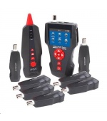 LAN Cable Tester TLCD88 s LCD, koax, Cat3/Cat5E/Cat6, UTP/STP, USB, PoE, ping, sonda, 8x protismyčka