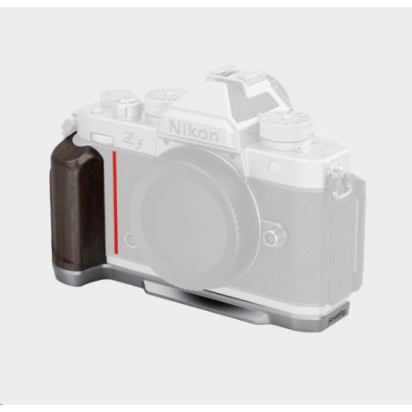 SmallRig 5707 L-Shaped Mount Plate with Wooden Handle for Nikon Z f Silver