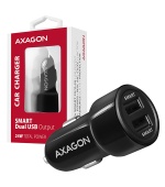 AXAGON PWC-5V5, SMART nabíječka do auta, 2x port 5V-2.4A + 2.4A, 24W
