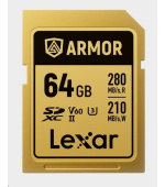 Lexar SDXC ARMOR Gold UHS-II U3, Stainless Steel, IP68 R280/W210 (V60) 64GB