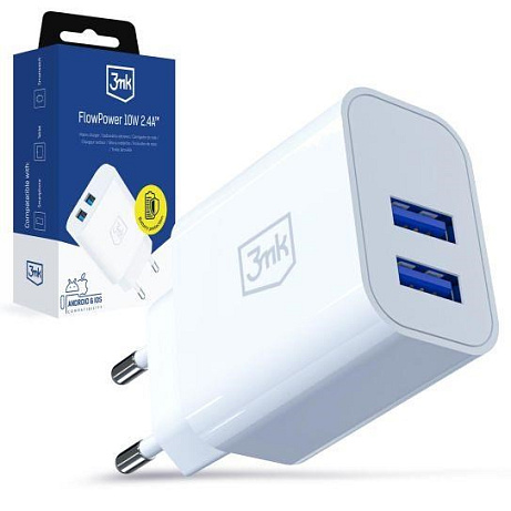 3mk FlowPower 10W 2.4A 2A White