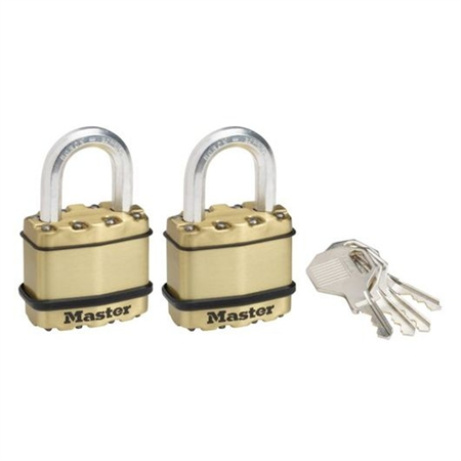 Master Lock Mosazný visací zámek - Excell - 45mm (2 ks / blistr)