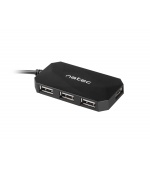 Natec Locust rozbočovač 4x USB 2.0 HUB, černý