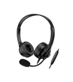 GENIUS sluchátka HS-235U, USB-A, 2.4m, černá