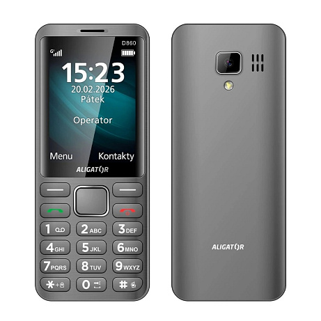 ALIGATOR D860 Dual sim titan střibrný