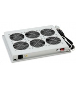 TRITON Ventilační jednotka horní (spodní), 6 ventilátory-230V/90W, termostat, černá