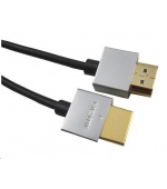 PREMIUMCORD Kabel Slim HDMI kabel, 0,5m, High Speed + Ethernet (v1.4), zlacené konektory