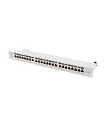 PATCH PANEL 24 PORTŮ 1U 19" CAT.7 FTP STÍNĚNÝ ŠEDÝ LANBERG