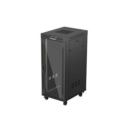 19" VOLNĚ STOJÍCÍ RACKOVÁ SKŘÍŇ 27U/600X800 (FLAT PACK) S PROSKLENÝMI DVEŘMI LCD ČERNÁ LANBERG V2