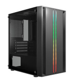 CRONO skříň PCC-200-3 Midi Tower, bez zdroje, černá