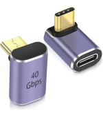 PremiumCord Adaptér USB-C na USB-C, USB 4.0, zahnutý 90°