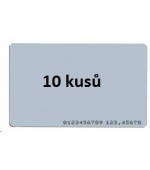 ISO karta 10-pack , RFID 125kHz EM4200, RO, vytisknuté číslo tagu na kartě