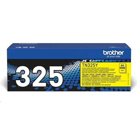 BAZAR - BROTHER Toner TN-325Y žlutá pro HL-4150CDN/HL4570CDW - cca 3500stran - Poškozený obal (Komplet)