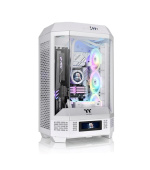THERMALTAKE Case The Tower 300, mATX, Průhledná bočnice, 2x 140mm Fan, bílá
